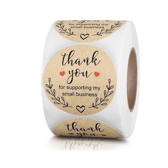 Other - 1.5" "Thank you for Supporting my Small Business" Stickers•500 PK
